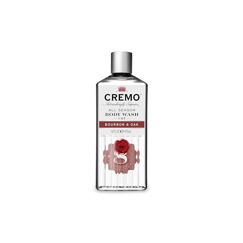 Cremo All Season Body Wash, Bourbon & Oak, 16 Ounce