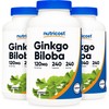 Nutricost Ginkgo Biloba 120mg; 240 Capsules (3 Bottles)