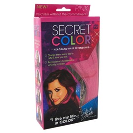 Secret Color Headband Hair Extensions Pink (2 Pack)