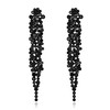 EVER FAITH Wedding Rhinestone Crystal Art Deco Statement Earring, Banquet