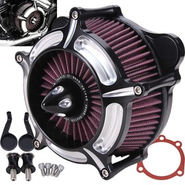 Motor Dramas CNC Turbine Spike Air Cleaner Intake Filter Kit For Harley Sportster XL 1200 883