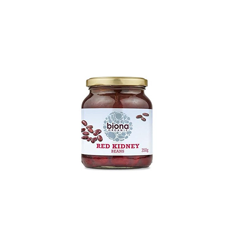 Organic Kidney Beans -in Glass jars 350g by Biona