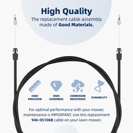 Ximoon 946-05106B Control Cable Suitable for CUB CADET Walk-Behind Mower SC500 SC500 Z SC500 EZ SC300 SC300 HW SC300 E, Mower Throttle Cable Replace for Cub Cadet Mower Replacement Part