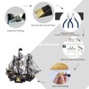 Piececool 3D Puzzles for Adults, Black Pearl Pirate Ship Metal