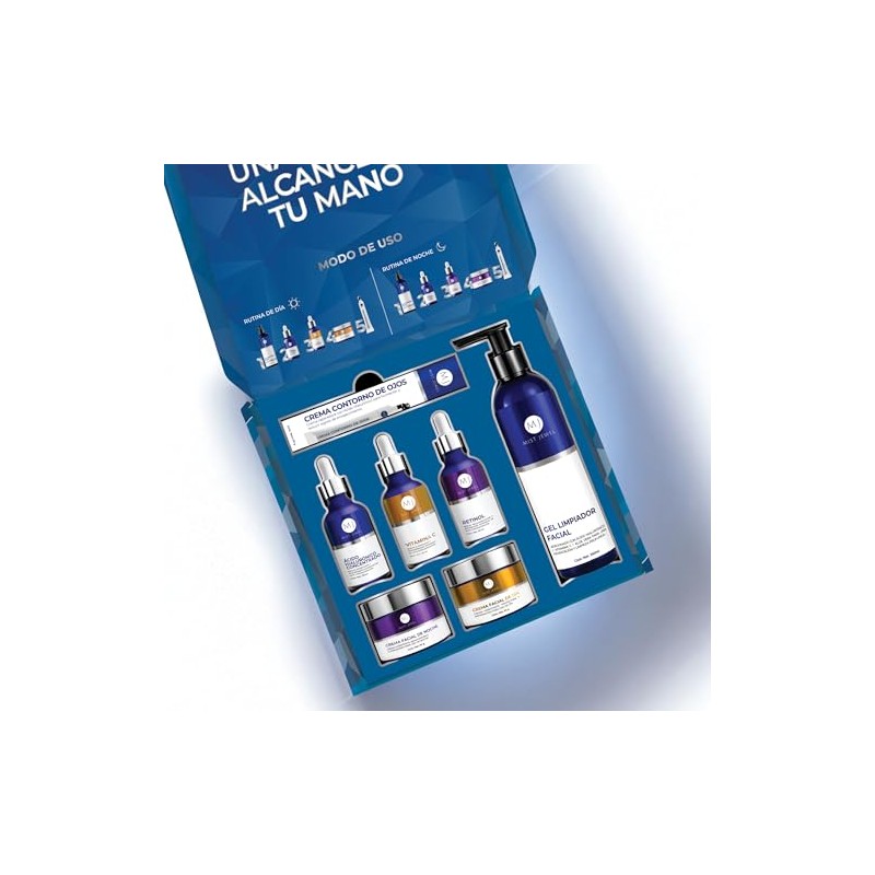MIST JEWEL Kit Facial Luxe Skincare, Cremas Día y Noche,