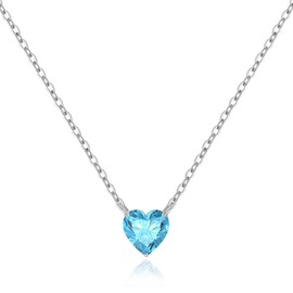 Cosie Lily Women's 925 Sterling Silver Jewellery, Women's Heart Cubic Zirconia Pendant Necklaces, Birthdays, Valentine's Day, Christmas, Exquisite Gifts for Girlfriend, Wives, Mum, Sisters, Sterling