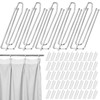 ywchoshe 60 Pcs Metal Curtain Hooks, Heavy Duty 4 Deep