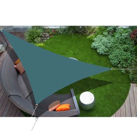 Alion Home 12' x 12'x 12' Triangle Waterproof Woven Sun Shade Sail in Vibrant Colors (Forest Green)