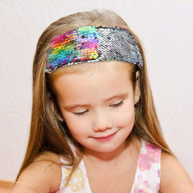 Hrlace Sequin Headbands, Glitter Headbands, Stretch Hair Bands, Elastic Headband,