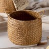 Kichvoe Rattan Storage Boxes With Handles - Cane Seagrass Plant