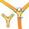 Joywayus 5/8" Hose Barb Thick Brass Y Shaped 3 Way
