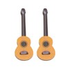 Healifty Base Guitar 2PCS Wooden Miniature Guitar Dollhouse Mini Musical
