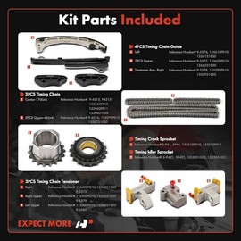 A-Premium Kit de 12 PCS. de Cadena de Distribución del Motor | Compatible con Toyota & Lexus - Camry, RAV4, Highlander, Sienna, Avalon - V6 2.5L 3.0L 