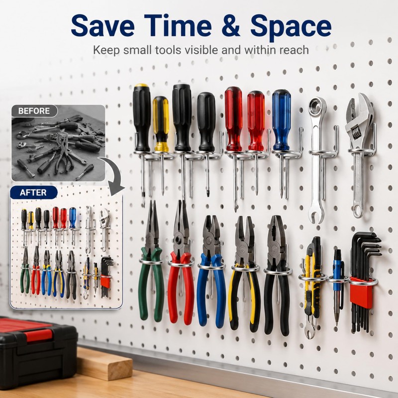 24 Pcs Silver 12 Pcs Screwdriver Organizer Tool Holders Multi-tool