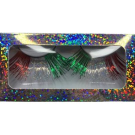 Sombreros y Fiesta México 1 Par Pestañas Postizas Tricolor Fantasia Economica Mexico