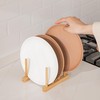 HBlife 4pcs Bamboo Dish Plate Bowl Cup Book Pot Lid