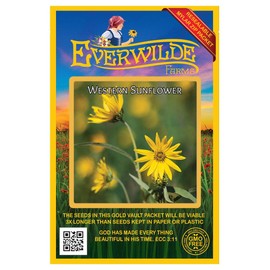 Everwilde Farms - 100 Western Sunflower Native Wildflower Seeds - Gold Vault Jumbo Seed Packet