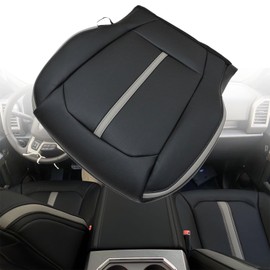 NLQR Front Driver Side Bottom & Top Replacement Seat Covers Black Microfiber Leather Compatible with Ford F150 Platinum Ed 2015 2016 2017 2018 2019 2020