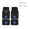 Kentucky WildCats 4 Pc Carpet Floor Mats And Chrome Metal