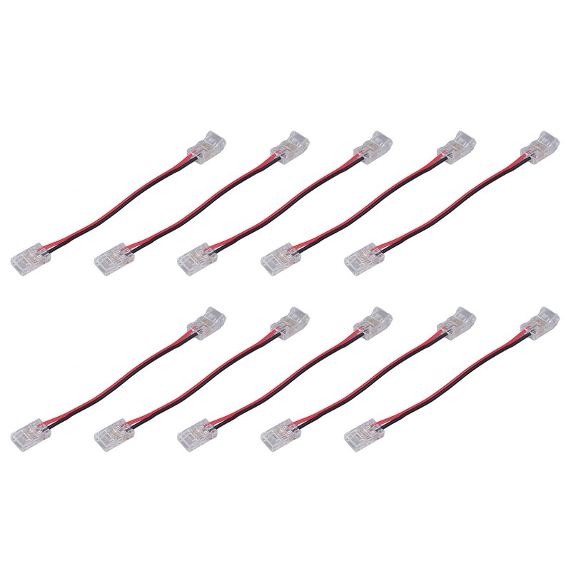 10pcs COB Strip Light Connector Professional Double Head 8mm 2