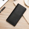 monhinty Men's Genuine Leather Multi-Card Long Bifold Wallet for Checkbook