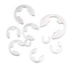 YFFSFDC E-Clip 120 Pcs with Storage Case, Stainless Steel, E-Shaped