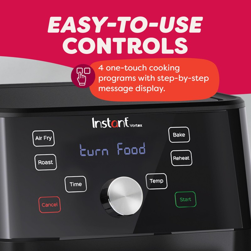 Instant Pot Vortex 6QT XL Air Fryer, 4-in-1 Functions that