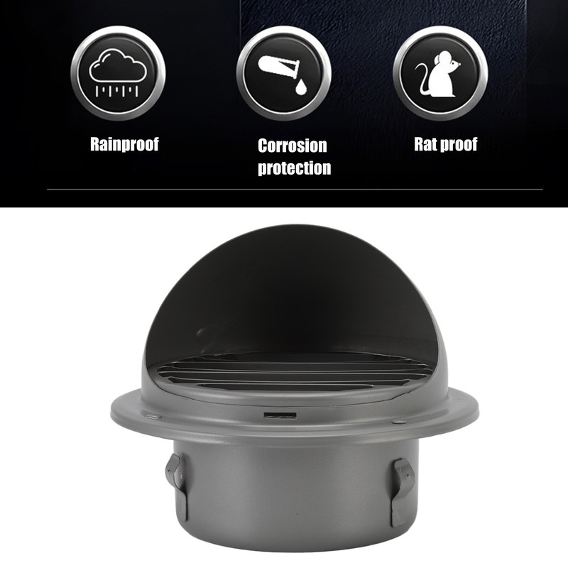 Stainless Steel Round Air Vent Louvered Cover Waterproof Windproof External