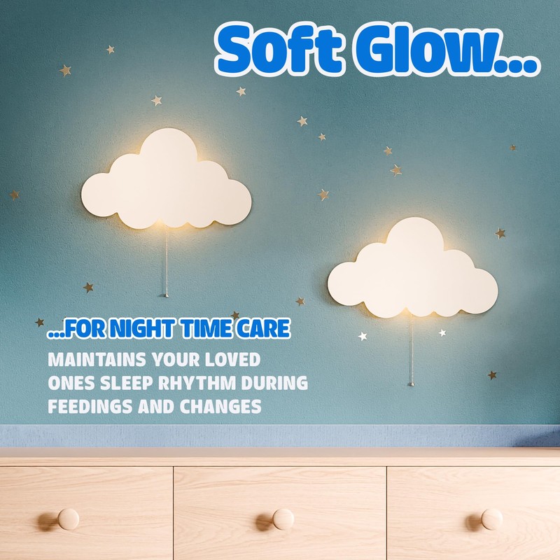 Cloud Light - Floating Cloud Wall Lamp For Nursery |