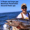 Dr.Fish 50 Pack Big River Bait Hooks Catfish Fishing Hooks