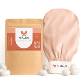 Guante Exfoliante de Seda Turca – Tipo Kese Hammam para Remover Piel Muerta Profunda – 100% Seda Natural de Capullo – Exfoliación Corporal Premium Reutilizable – SEDAPIEL