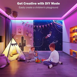 Led Lights for Bedroom 100 ft (2 Rolls of 50ft) Music Sync Color Changing RGB Led Strip Lights with Remote App Control Bluetooth Led Strip, Led Lights for Room Home Kitchen Decor Party