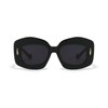 laureles Retro Classic Square Sunglasses Women Men Black Grey Rivets