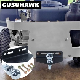 GUSUHAWK Lawn Mower Trailer Hitch with 2" Diameter, 3500 Lbs Chromed Hitch Ball and Hardware Kit for Most of Zero Turn Mowers