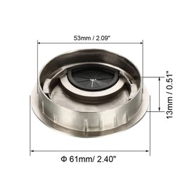 sourcing map Cable Hole Cover, 2.1Inch/53mm Zinc Alloy Desk Wire Cord Cable Grommets Hole Cover for Office PC Desk Cable Cord Organizer, 2Pcs Wire Drawing Silver