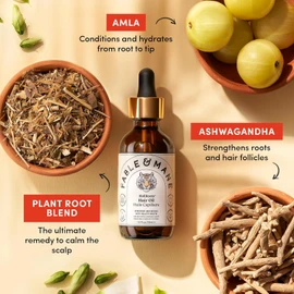 Fable & Mane Hair Oil - Strengthens Hair Oil for Healthy Hair with Ashwagandha, 13.6 ml