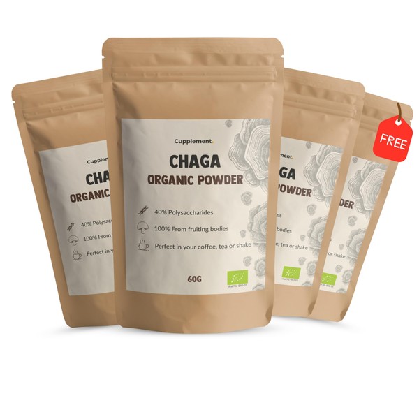 Cupplement - 4 Bags of Chaga 60 g - Organic