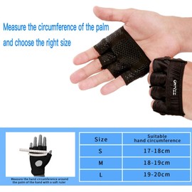 ONTYZZ Fitness Handschuhe Greifer Handschuh Damen Herren Crosstraining Handschuhe mit Silikon-Grifffläche für Fitnessstudio Gewichtheben Krafttraining Klimmzüge Workout M