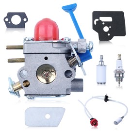 Mtanlo Vergaser Kit für Husqvarna 128LD, 128L, 128LDX, 124C, 124L, 128C, 128CD Rasenmäher, mit Luftfilter + Zündkerze + Kraftstofffilter + Dichtung, Ersatz 545081850