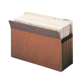 Smead File Pocket, Straight-Cut Tab, 5-1/4" Expansion, Legal Size, Redrope, 50 per Carton (74810)