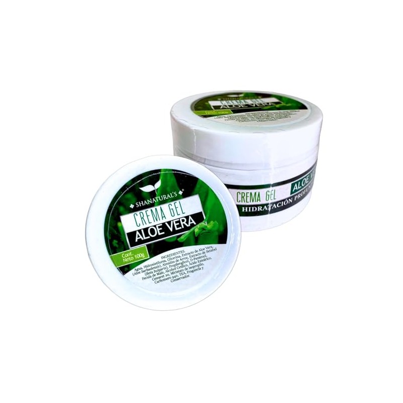 Shanaturals Crema Gel de Aloe Vera (Sábila), Hidratación Profunda, 100g