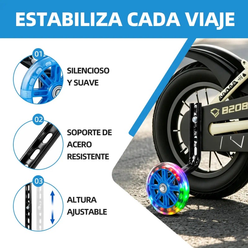Rueditas para bicicleta ninos Mirrend llantas entrenadoras 12 14 16
