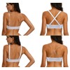 36C White Strapless Clear Back Bras with Straps Plus Size