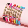 KIFEDSLJ Surfer Clay Bead Bracelets Elastic Colorful Polymer Beaded Stackable
