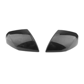 FUEISOF 1 Paar Spiegelkappen Blende Für Hyundai IONIQ 5 Außenspiegel Gehäuse Kohlefaser Muster Schwarz