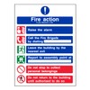 Landlord Direct Supplies General Fire Action 6 Message Sign -