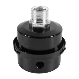 1/2" Thread Connector Air Compressor Muffler Filter Silencer 20mm Black Metal Intake Filter Silencer