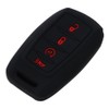 2PCS Black Silicone Remote Key Fob Cover Protector, 4 Buttons