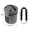 igadgitz home U7267 Round Polyester Knitting Bag, Round Yarn Storage