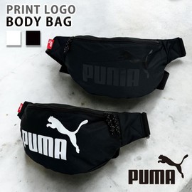 K-PARTS Puma Printed Logo Body Bag, Waist Bag, Crossbody Bag, Crossbody Shoulder Bag, Sports, Outdoor, Puma Brand, Simple, Mini Bag, Compact, Gift, Black
